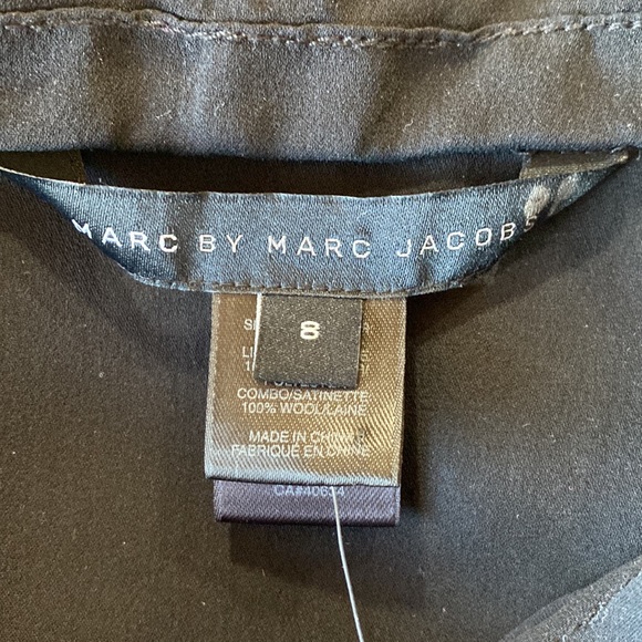 {Marc By Marc Jacobs} Silk Wool Runway Dress | black sz 8 - Picture 10 of 13